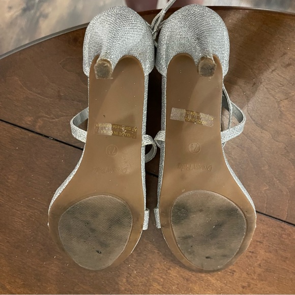 Dream Pairs Dolce Silver Sparkle Heels - Picture 3 of 6